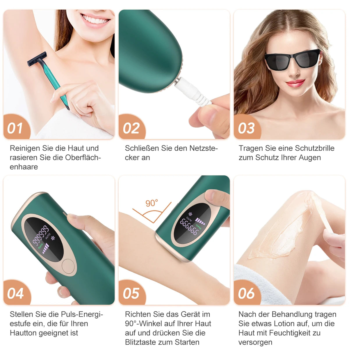 Body and bikinis laser epilator, permanent pulse hair removal for women, home use