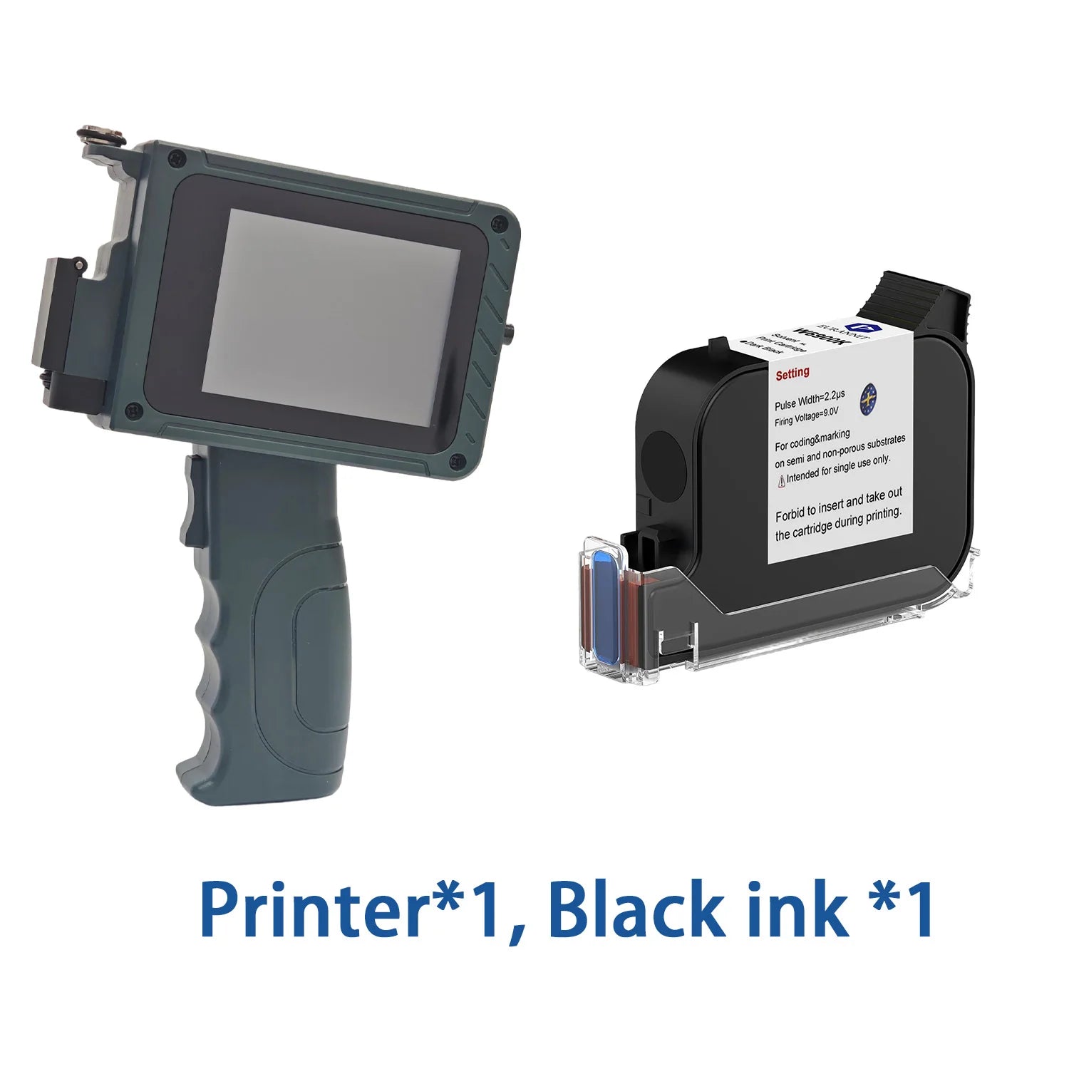 EURANNIT EC15 12.7mm Portable Handheld Inkjet Printer Portable Handheld Printer Image Text Logo QR Barcode Date Coding Machine