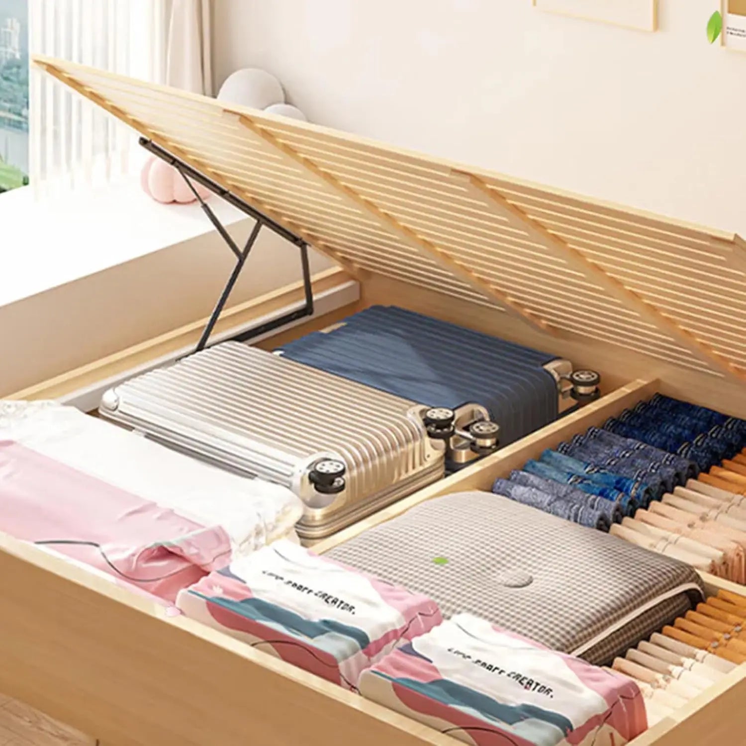 New No-Pump Vacuum Storage Bags, Large Storage Compression Bags for Clothes, Comforters, Blankets, Cube Compression Space Saver