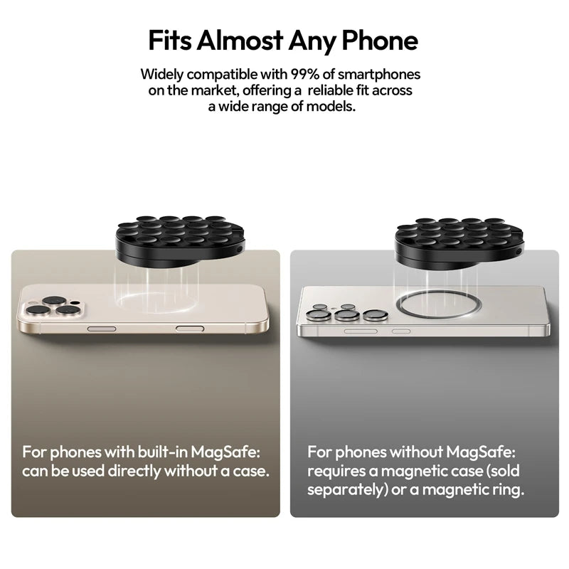 Ulanzi MA39 MagLock Suction Cup Phone Mount Desktop Stand for iPhone 17 16 15 14 with Suction Bottom for Wall Glass