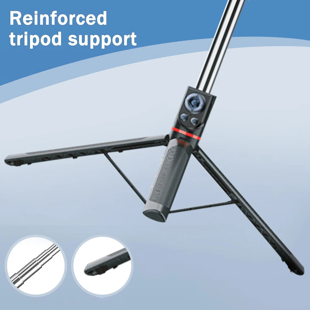 Selfie Stick Tripod With Fill Light Extendable 32-180cm Height Bluetooth Remote Phone Tripod For Travel Cell Phone Holder Mount