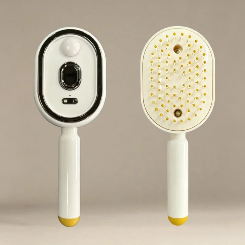 Electric Hairbrush, Straightener, Styler – Wet Use with Water Spray, Rechargeable for Both Long & Short Hairs, Smooth Finish