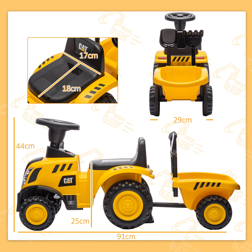 Toy Truck for kids 12-36 months, with shovel and trailer, PP and metal, kids toy car, ride-on toy car, kids car, toy car