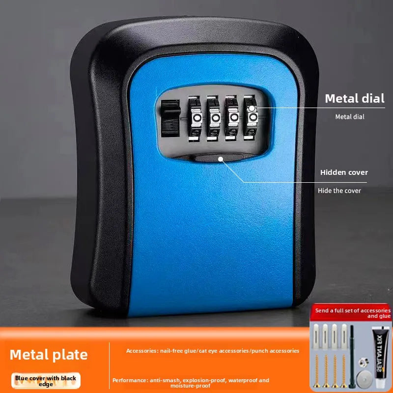 Key Keeper Combination Lock Wall Mounted Waterproof 4 Digits Passwords 5 Keys Storage Box Easy to Fix Home Or Office safe box