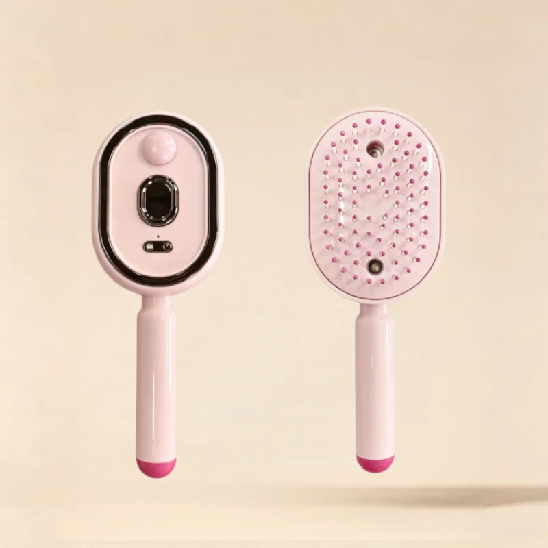 Electric Hairbrush, Straightener, Styler – Wet Use with Water Spray, Rechargeable for Both Long & Short Hairs, Smooth Finish